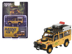 Mini GT 1:64 Land Rover Defender 110 Camel Trophy Amazon Team Turkey, yellow 1989 LHD 