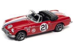 Johnny Lightning 1"64 MGB no 21 1963 Import Heat rood 