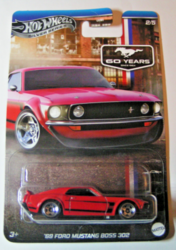 Hotwheels 1:64 Ford Mustang Boss 302 rood 1969 - 60 Years Mustang 2/5