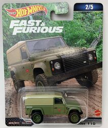 Hotwheels 1:64 Land Rover Defender 110 - Fast & the Furious, green 2/5