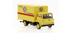 Brekina 1:87 Bedford TK Bakwagen Visser Autodienst 1. Version NL 1971 geel, in blisterverpakking