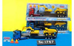 Kid globe 1:60 Die Cast Dieplader met Constructievoertuigen 2- Play, 2 assoriti