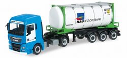 Herpa MAN TGX XLX Euro 6 swapcontainer semitrailer "H&S" (NL