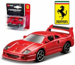 Bburago Ferari 3 inch Ferrari F40 Competizione 1987 Race & Play rood
