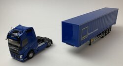 Eligor 1:43 Volvo FH4 Tautliner Gefco Partner - Truck met oplegger blauw