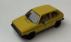 Premium Classixxs 1:87 Volkswagen Golf I GTI 1980 DBP - Deutsche Bundespost geel