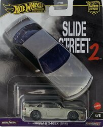Hotwheels 1:64  Nissan Silvia 240SX S14, grijs - Car Culture 4/5