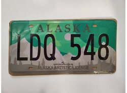 Tac Signs Alaska Funny Plate LDQ 548 - Metal License Plate 30 x 15 cm