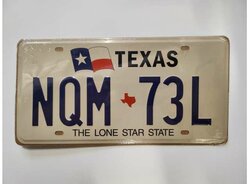Tac Signs Texas Funny Plate NQM 73L - Metal License Plate 30 x 15 cm