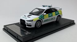 Vitesse 1:43 Mitsubishi Lancer Evolution X Private Ambulance Service (UK)