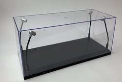 Triple9 1:18 Vitrine met Led 35.0x15.3x15.6 (Base surface inside 33x13cm) zwart bodem, excl modelautos