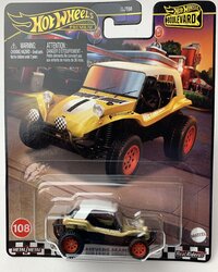 Hotwheels 1:64 Meyers Manx - Boulevard - zwart goud & wit