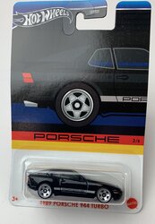 Hotwheels 1:64 Porsche 944 Turbo 1989 zwart - Porsche Series 3/6 