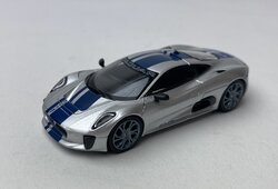 Mini GT 1:64 Jaguar C-X75, silver/blue  2010 LHD
