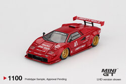 Mini GT 1:64 Lamborghini Countach LB - Works 2025 red. Verwacht 03-2026
