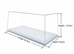 Triple9 1:18 Big Stackable Show case - Vitrine met witte bodem (car not included) Vitrine 35.0x15.3x15.6 (Base surface inside 33x13cm)