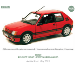 Norev 1:12 Peugeot 205 GTi 1.9 Vallelunga Red 1991. Verwacht  december 2026
