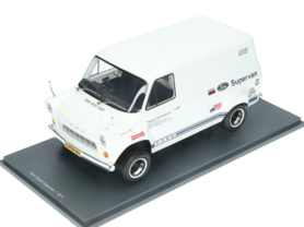 Schuco 1:18 Ford Transit Supervan 1 1971 wit in vitrine - Schuco PRO.R18