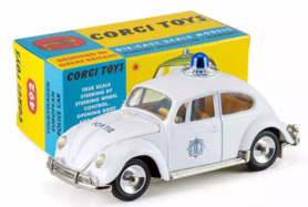 Corgi Club Model 1:44 Volkswagen Kever wit Politie Nederland, Corgi Toys No 492 - Verwacht