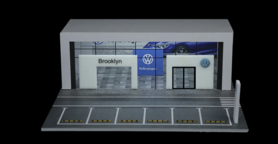 Black Box Diorama 1:64 Diorama Volkswagen Showroom met licht