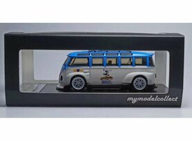 My Model Collect 1:64  Volkswagen T1 Van blauw wit