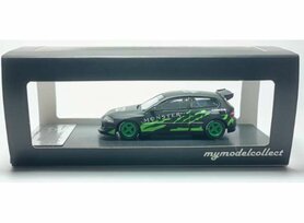 My Model Collect 1:64  Honda Civic EG6 *Monster*, black/green
