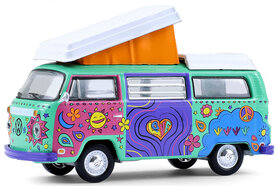 GreenLight 1:64 Volkswagen Type 2 Westfalia Camper Van - Music Festival Van 1973- Club Vee-Dub series 21