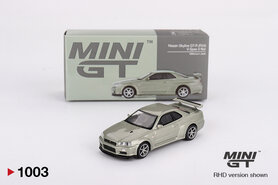 Mini GT 1:64 Nissan Skyline GT-R (R34) Vspec II Nur Millenium Jade 2002
