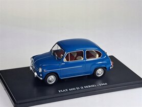 Atlas 1:24 Fiat 600D ( 1 series)  donkerblauw 1960