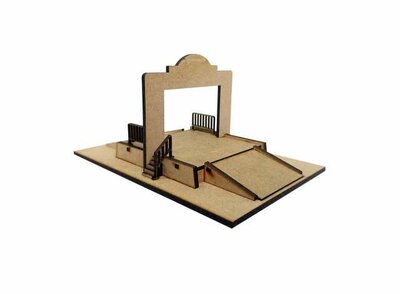 Sjo - cal 1:64 Monte Carlo Diorama, Wooden Modelkit, incl. sticker, excl. figuur en auto