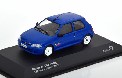 Solido 1:43 Peugeot 106 Rally Phase 2 blauw 1995