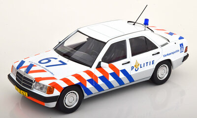Triple9 1:18 Mercedes 190 W201, Nederland Politie 1993 wit 