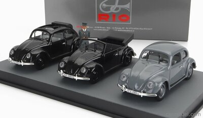 Rio Models 1:43 Volkswagen Set 3 Beetle / Kafer KDF Wagens Presentation 26 mei 1938