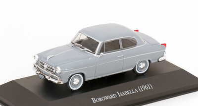 Atlas 1:43 Borgward Isabelle TS 1961 grijs in blisterverpakking