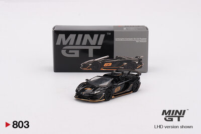 Mini GT 1:64 Lamborghini Aventador SVJ 63 Roadster Nero Aldebaran LHD