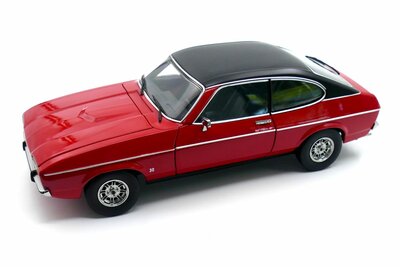 Touring Modelcars 1:18 Ford Capri II Ghia 3.0 (1974 - 1977)  - spanisch red with vinyl top black. Verwacht 06-2025