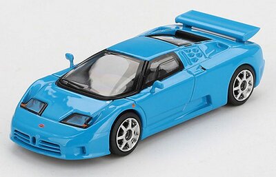 Mini GT 1:64 Bugatti ED110 Super Sport 1995 blauw LHD