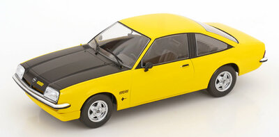 MCG 1:18 Opel Manta B GT/E Coupe geel/ zwart 1975