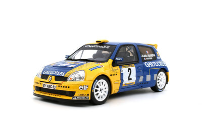 Otto Mobile 1:18 Renault Clio S1600 - no 2 S.  Jean Joseph - Barum Rally Zlin 2004. Levering 07-2025