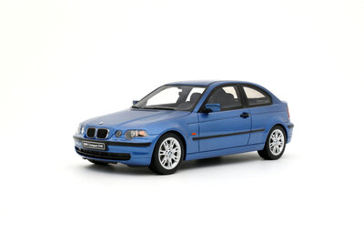 Otto Mobile 1:18 BMW E46 318 ti Compact Estoril Blue 2002. Levering 08-2025