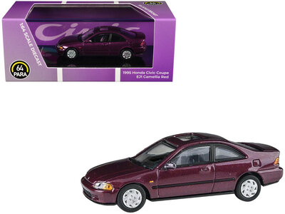 Para 64 1:64 Honda Civic Coupe EJ1 Camellia Red Metallic 1995
