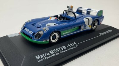 Atlas 1:43 Simca Matra MS670B no 7 H. Pescarolo - G Larrousse - 24 Le Mans 1974 
