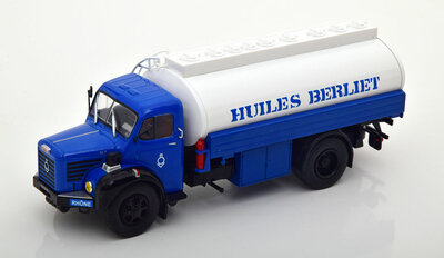 Atlas 1:43 Berliet GLR8 M2 Huiles Berliet  - Tankwagen 1960 blauw wit