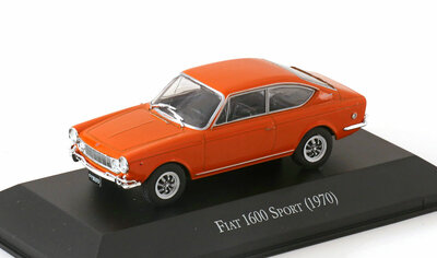 Atlas 1:43 Fiat 1600 Sport, orange 1970 in blisterverpakking