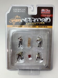 American Diorama 1:64 Off Road Adventure Mijo Die Cast Figure Set, ecxl. modelauto