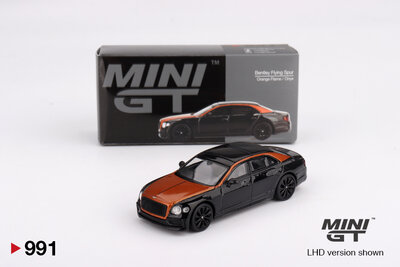 Mini GT 1:64 Bentley Flying Spur orange flame - onyx 2024 LHD. Levering 09-2025