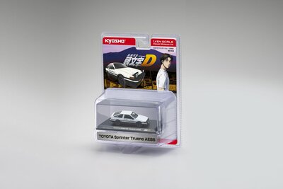 Kyosho 1:64 Toyota Spinter Trueno (AE86) wit 1985 ​​​​​​​Initial D – Circuit Wolf Blister pack edition