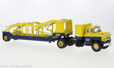 IXO 1:43 Chevrolet 9700 LCF geel/ donkerblauw 1948 - Autotransport. Verwacht - te reserveren
