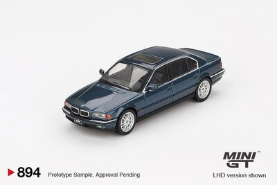 Mini GT 1:64 BMW 750 IL ( E39) Sorrento blauw metallic 1998 LHD