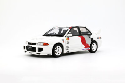 Otto Mobile 1:18 Mitsubishi Lancer EVO III Scotia white W83 1995. Levering 01-2027